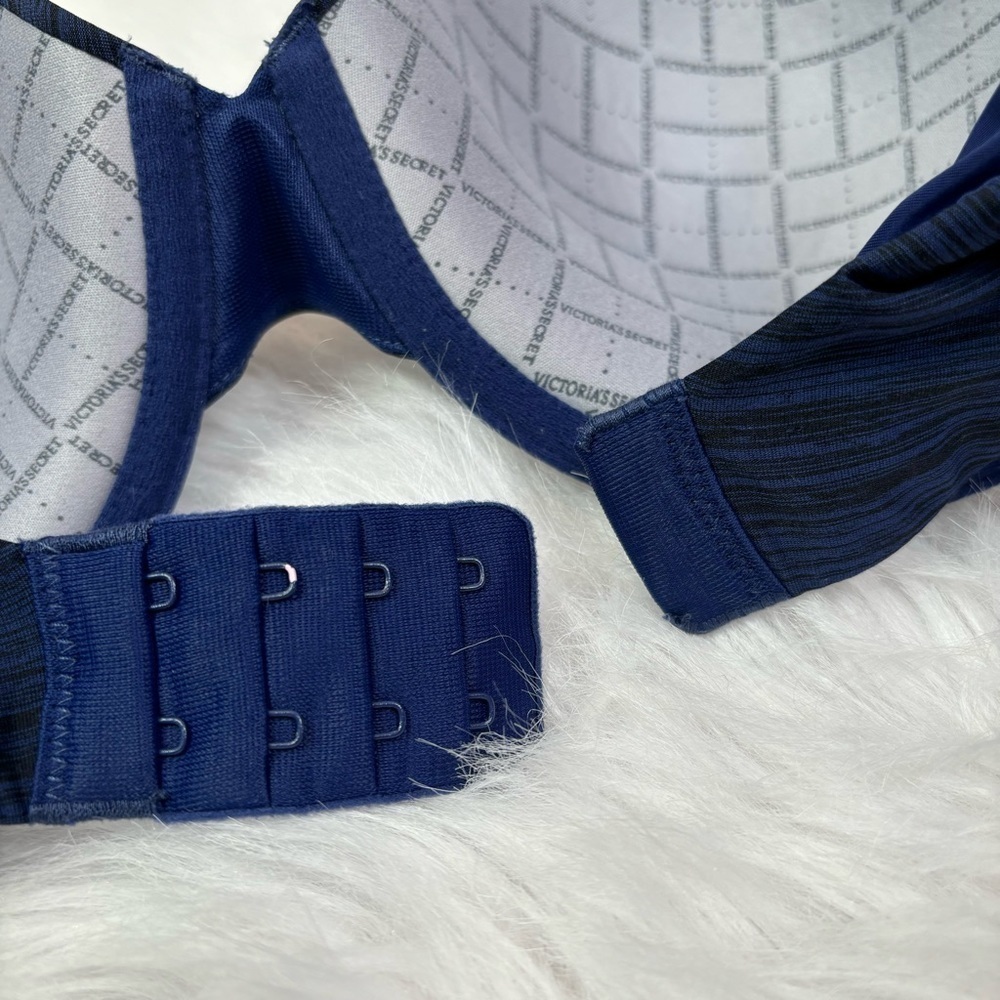 Victoria’s Secret Uplift Semi Demi Bra Size 34DDD Dark Blue Heather Underwire - Picture 13 of 13